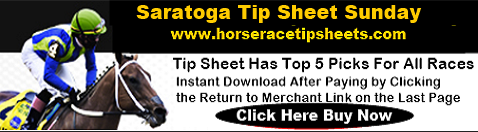 Saratoga Tip Sheet Sunday